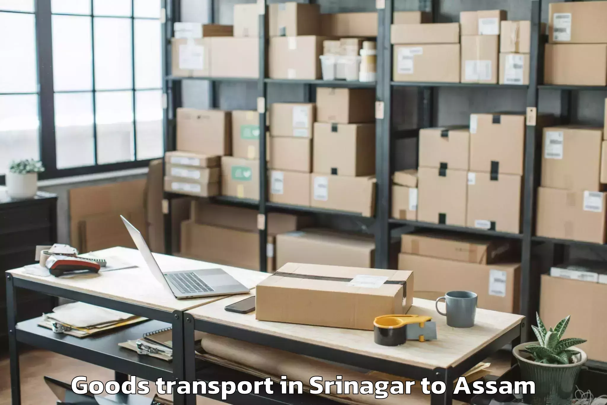 Book Your Srinagar to Jonai Goods Transport Today